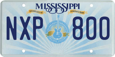 MS license plate NXP800