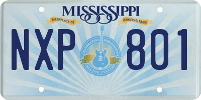 MS license plate NXP801