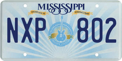 MS license plate NXP802