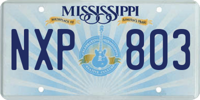 MS license plate NXP803
