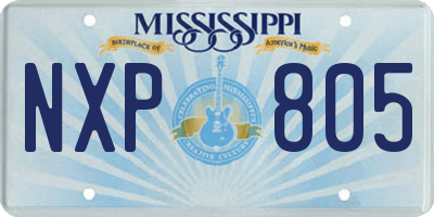 MS license plate NXP805