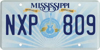 MS license plate NXP809
