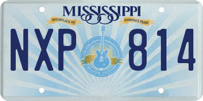 MS license plate NXP814