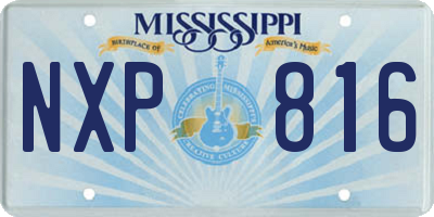 MS license plate NXP816