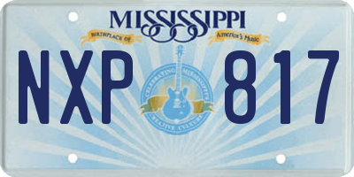 MS license plate NXP817