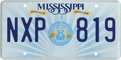 MS license plate NXP819