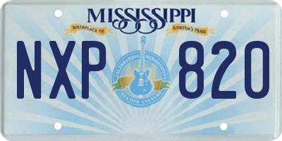 MS license plate NXP820