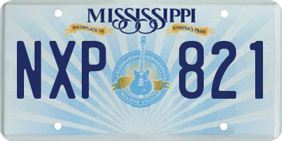 MS license plate NXP821