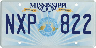MS license plate NXP822