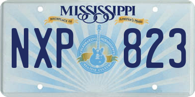 MS license plate NXP823