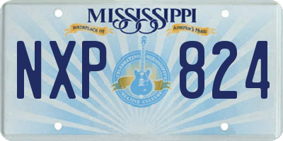 MS license plate NXP824