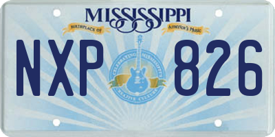 MS license plate NXP826