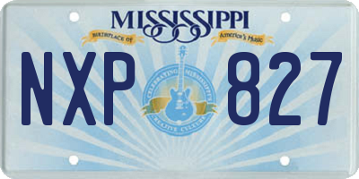 MS license plate NXP827