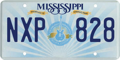 MS license plate NXP828