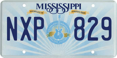 MS license plate NXP829