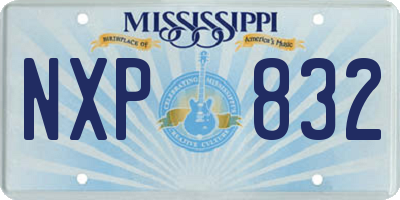 MS license plate NXP832