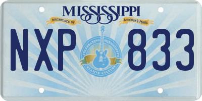 MS license plate NXP833