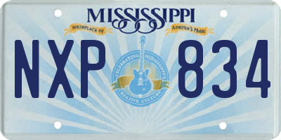 MS license plate NXP834
