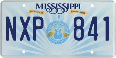MS license plate NXP841