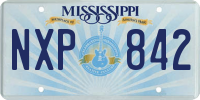 MS license plate NXP842