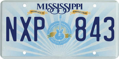 MS license plate NXP843