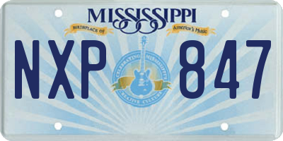 MS license plate NXP847