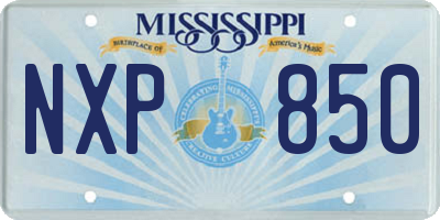 MS license plate NXP850