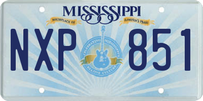 MS license plate NXP851