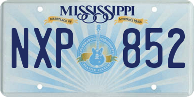 MS license plate NXP852