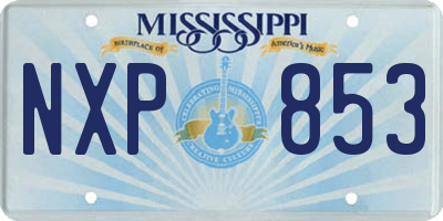 MS license plate NXP853