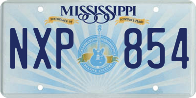 MS license plate NXP854