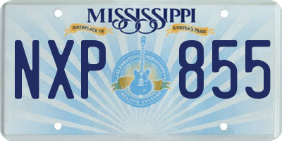 MS license plate NXP855