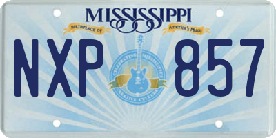 MS license plate NXP857