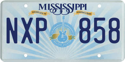 MS license plate NXP858