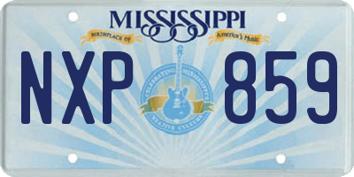 MS license plate NXP859