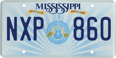 MS license plate NXP860