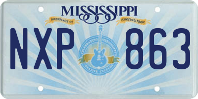 MS license plate NXP863