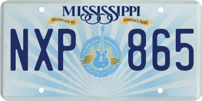 MS license plate NXP865