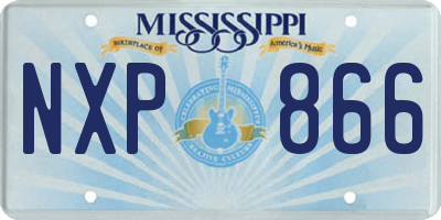 MS license plate NXP866