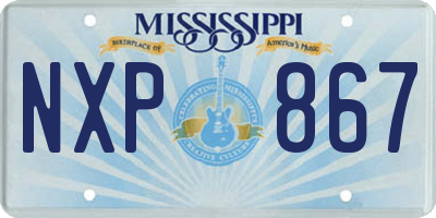 MS license plate NXP867