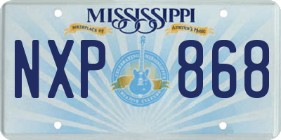 MS license plate NXP868
