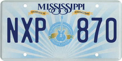 MS license plate NXP870