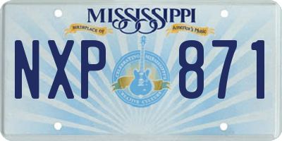 MS license plate NXP871