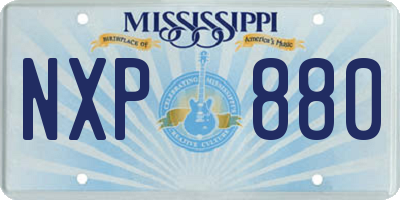 MS license plate NXP880