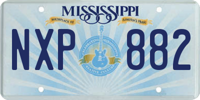 MS license plate NXP882