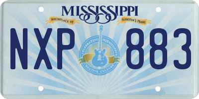 MS license plate NXP883