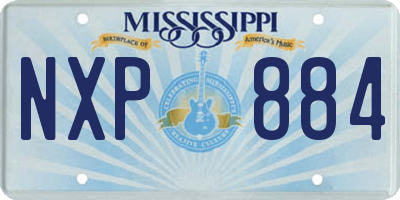 MS license plate NXP884