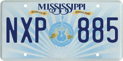 MS license plate NXP885