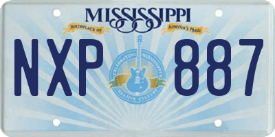MS license plate NXP887
