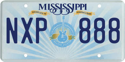 MS license plate NXP888